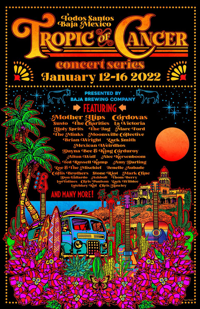 Announcing the full 2022 TCCS lineup! Keep up with us on socials and at tropicofcancerconcertseries.com. Schedule coming soon.