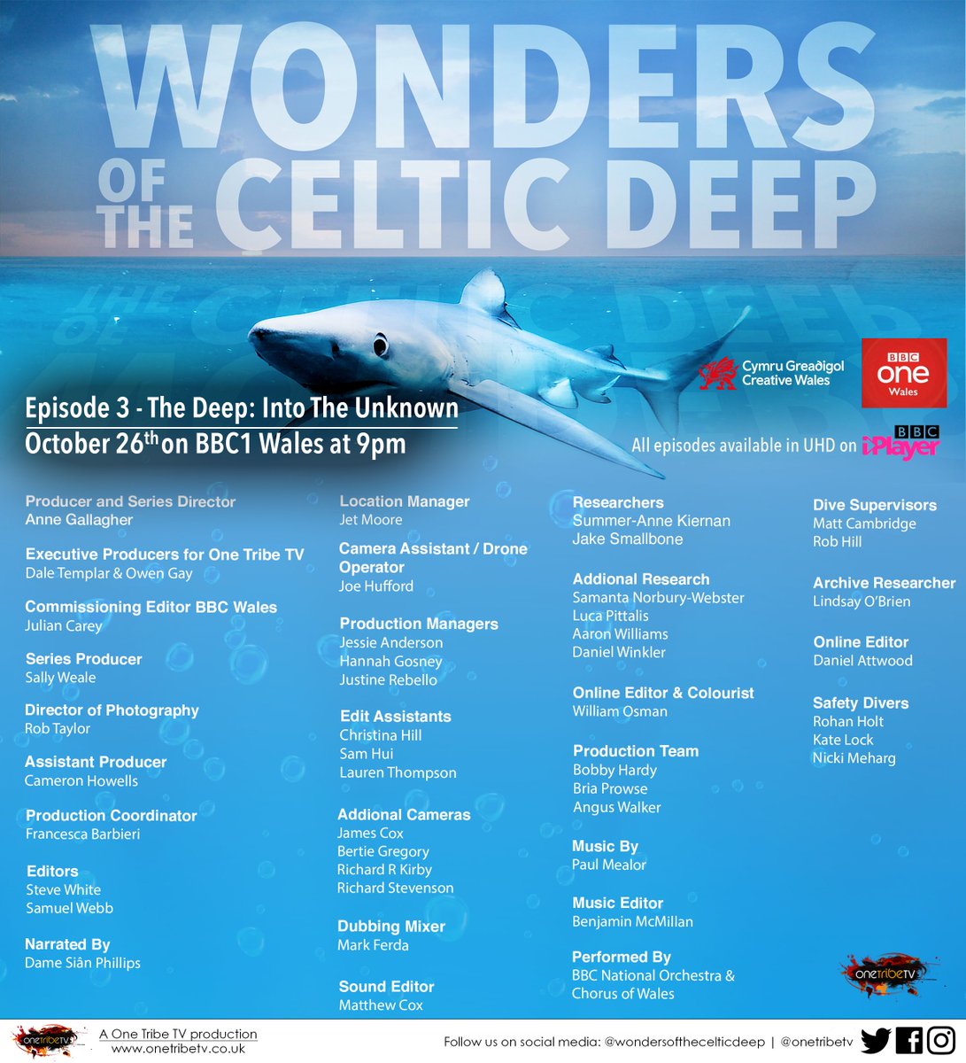 MediaCareerAdv1's tweet photo. Episode 3 is on at 9pm tonight on BBC Wales.

For those of you not in Wales, all of the episodes are available on the BBC iPlayer.

@celtic_deep 

#wondersofthecelticdeep #bbc #naturalhistory #thedeep https://t.co/0xsgnyRDlI