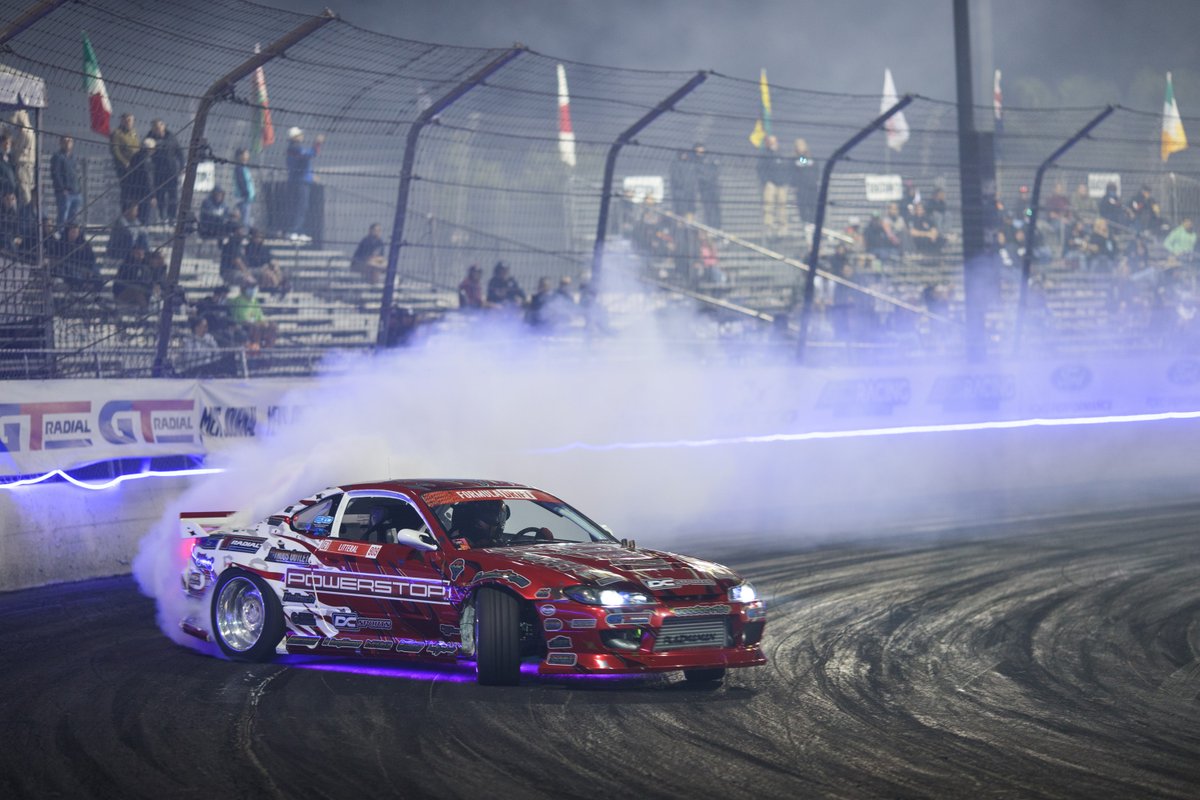 FormulaDrift's tweet photo. No tricks, just treats! 🎃 

Ryan Litteral | @GTRadialUSA 
#FormulaD #FormulaDRIFT #FDIRW https://t.co/O5kd5VH2vs