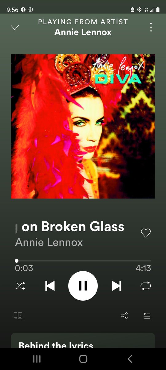 It's an #AnnieLennox morning. 
This lady sings with so much soul...and sings TO me!! 
#WalkingOnBrokenGlass