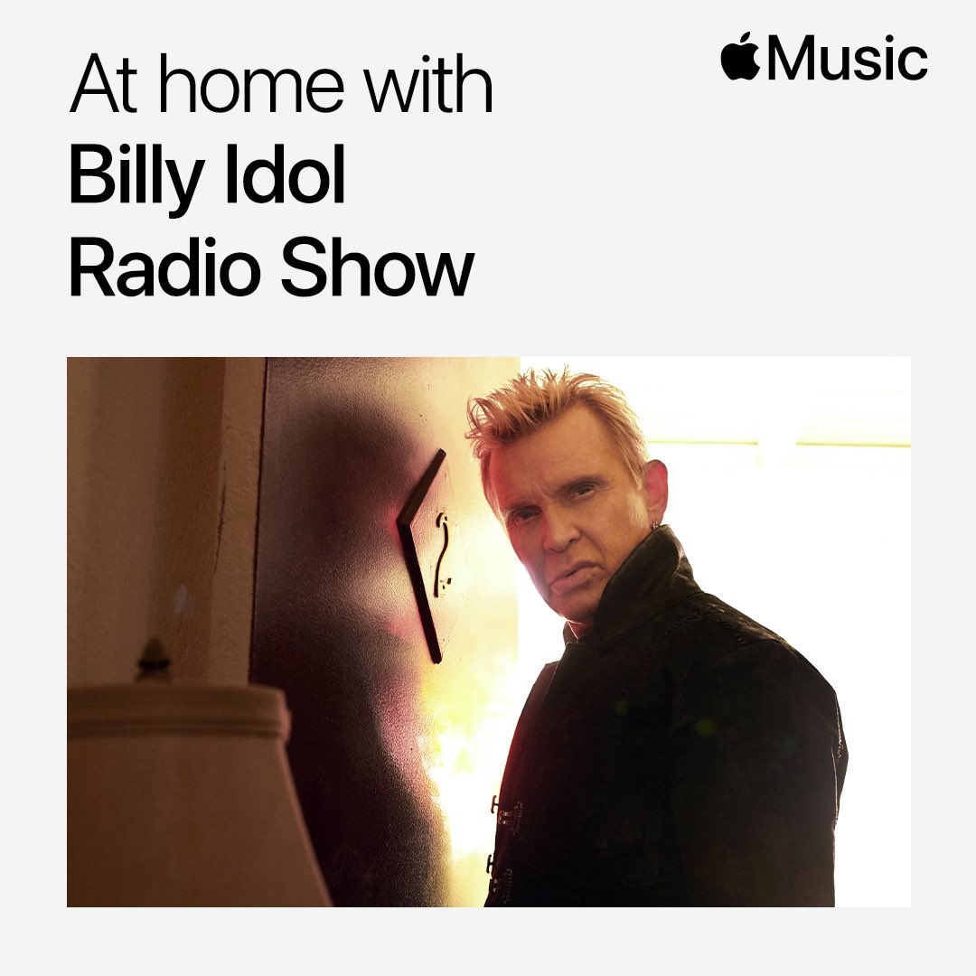 the legendary <a href="/BillyIdol/">Billy Idol</a> joins us for a new #AtHomeWithAppleMusic coming in one hour. see you there. <a href="/AppleMusic/">Apple Music</a>