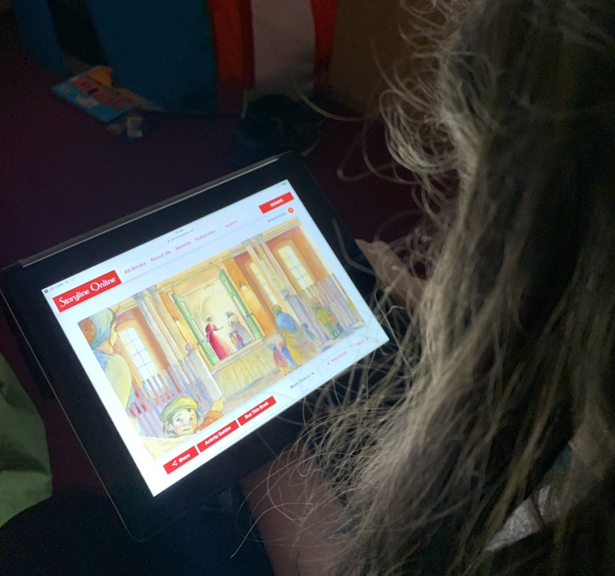 jillmq80's tweet photo. Finally, we have reopened our school library 😀 We celebrated with the relaunch of our after school book club. Chilled out, relaxed, comfy reading at its best with a book blether, book recommendations and a book wave at the end. Amazing!

#comfyreading

@SLCLiteracy @OpenUni_RfP https://t.co/yqWfNadD8P