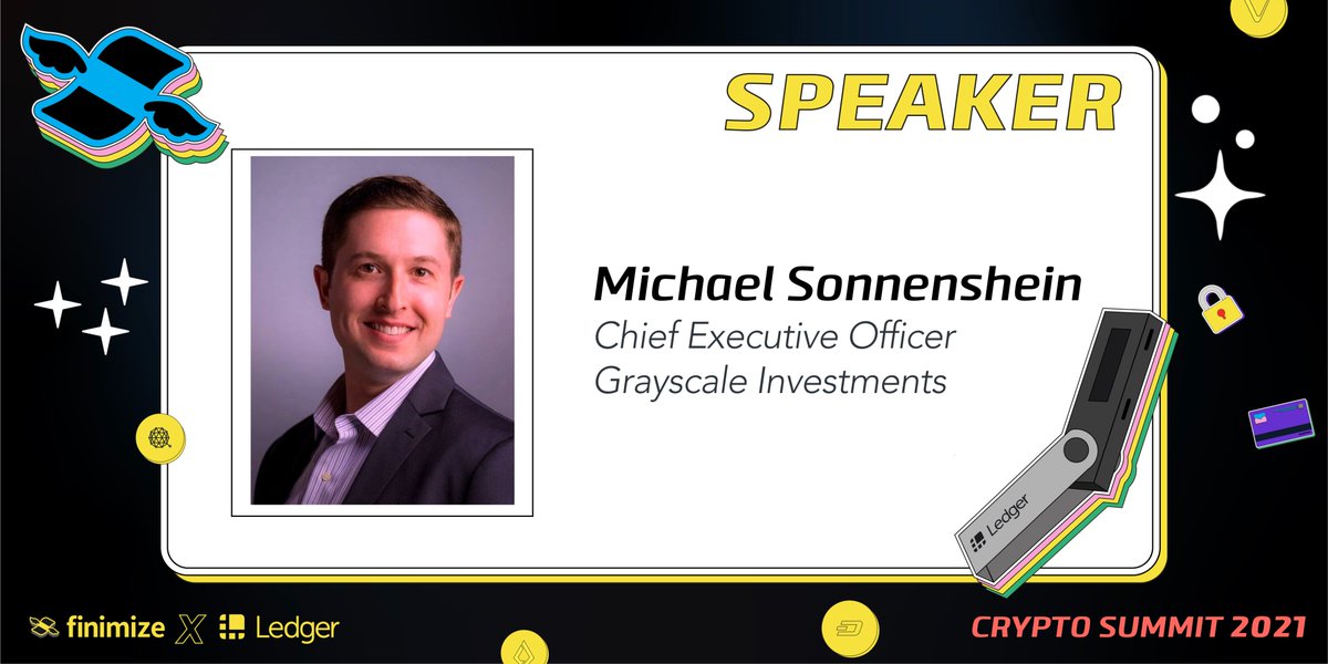 🚨Speaker Release: Michael Sonnenshein🚨

<a href="/Sonnenshein/">Sonnenshein</a> is the CEO of <a href="/Grayscale/">Grayscale</a>, the world's largest digital currency asset manager. 

Join this exclusive fireside chat to find out more about investing in crypto and crypto ETFs.

<a href="/Ledger/">Ledger</a>  <a href="/finimize/">💸 F i n i m i z e</a>  

CryptoSummit2021.com