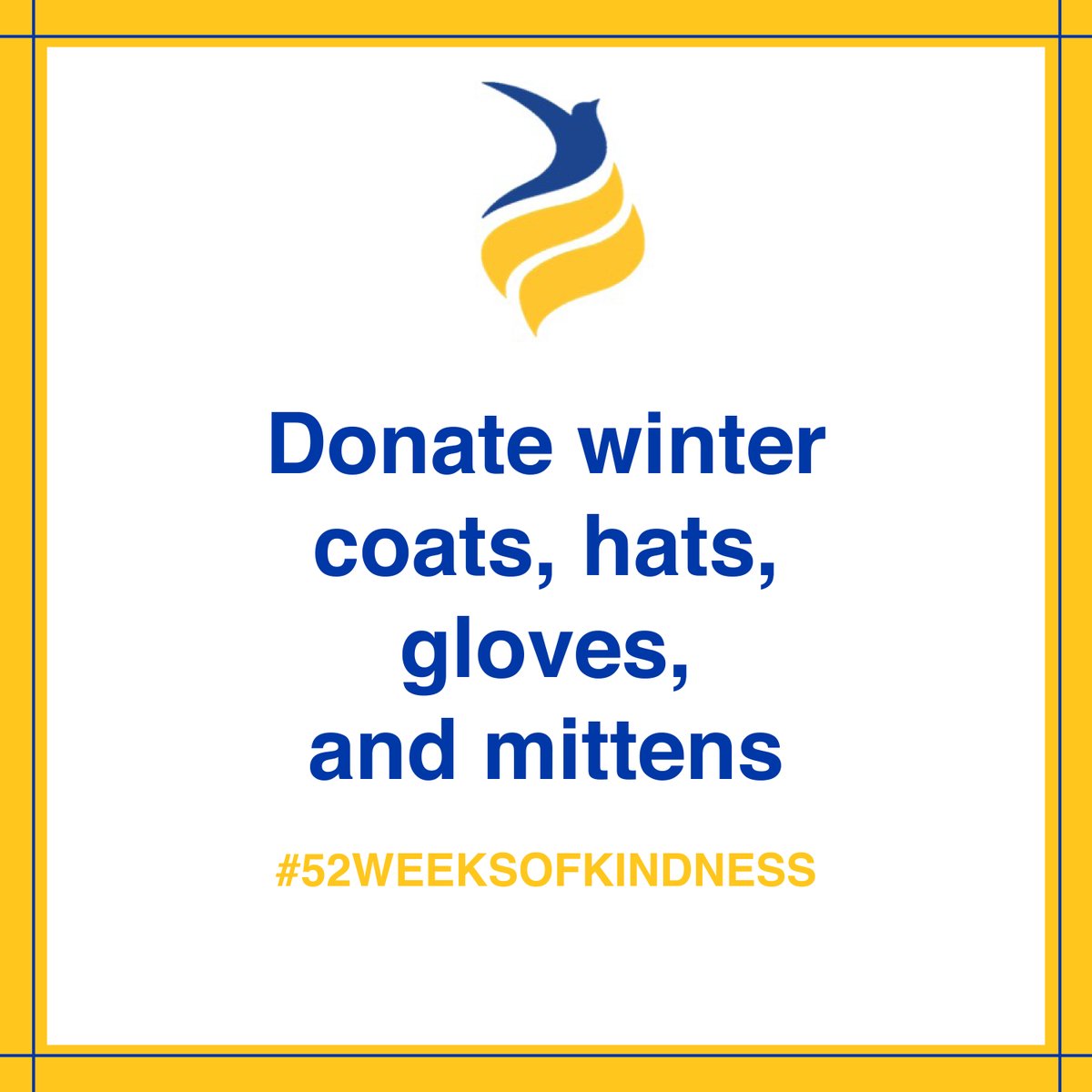 candlesmuseum's tweet photo. With the weather getting colder, make sure someone stays warm by completing this week's Kindness Calendar Challenge to "Donate winter coats, hats, gloves, and mittens." Share your acts of kindness with us by using #52WeeksOfKindness https://t.co/87SBcGjz7U