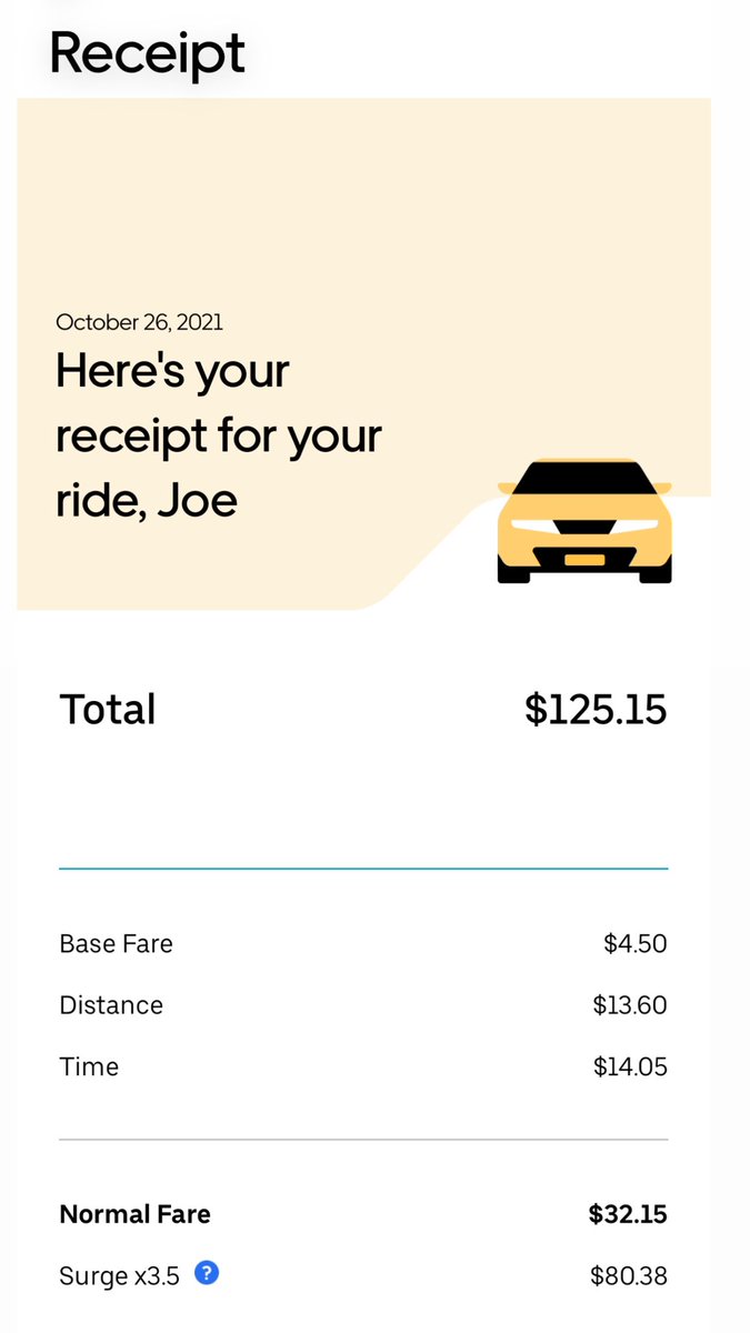 This is absolutely unacceptable Uber. My $32 ride was $125?! LAX was NOT busy last night and there were a ton of drivers… this $80 surge was uncalled for and you guys took full advantage of my need to get home. <a href="/uber/">Uber</a> <a href="/Uber_LA/">Uber Los Angeles</a> <a href="/Uber_Support/">Uber Support</a>