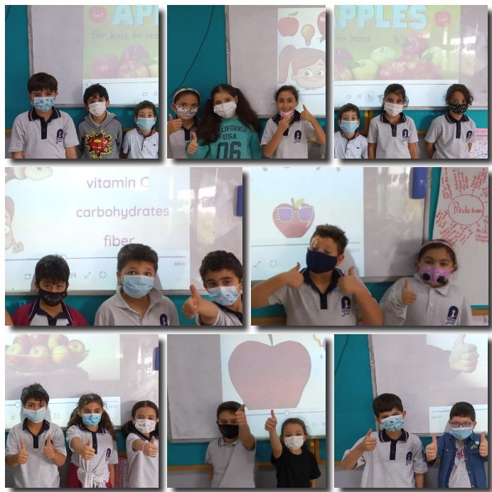 Grade3_learners's tweet photo. A great way to start our day was by discussing "Apple's Day" where 3rd graders shared their thoughts abouth the importance of apples 🍎🍏 and their numerous benefits.
#Grade3A #Grade3B #Grade3C 
@dina_jradi @Hhhsinfo https://t.co/nZ2aMhGTaj