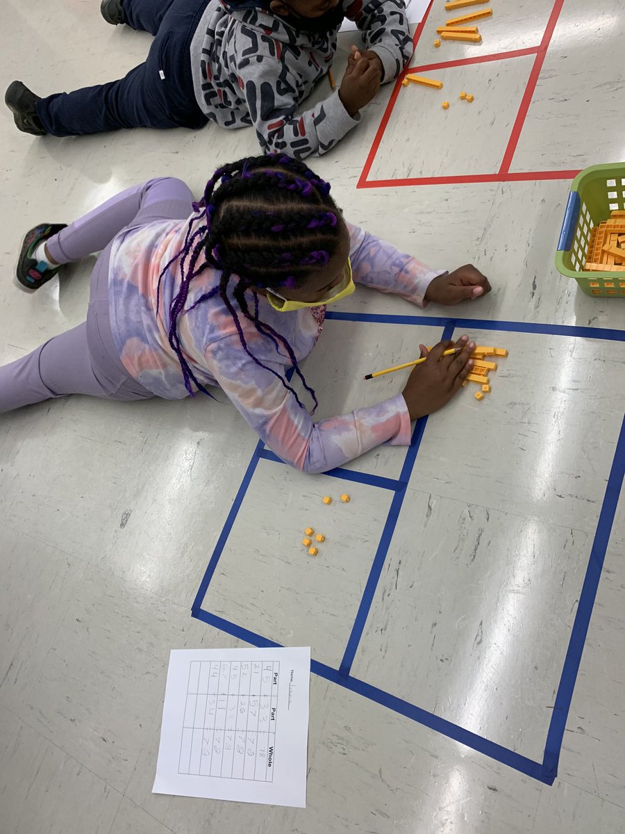 collinsHRSBmath's tweet photo. Mathematicians at work exploring part-part-whole on their floor mats @bellprk #hrcemath https://t.co/fRfPpn6S69
