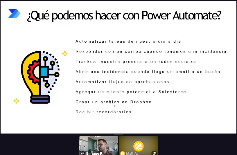 MagdalenaMurtra's tweet photo. En directo con @eromerofd, hablando sobre procesos y flujos de trabajo con #PowerAutomate 
@malt_Espana https://t.co/bBfAmp3Zdd