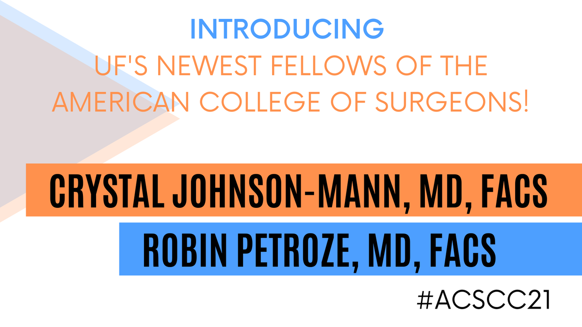 UFSurgery's tweet image. BIG news to share! Congratulations to @robinpetroze and @CJMannMD #ACSCC21 @AmCollSurgeons #GoGators