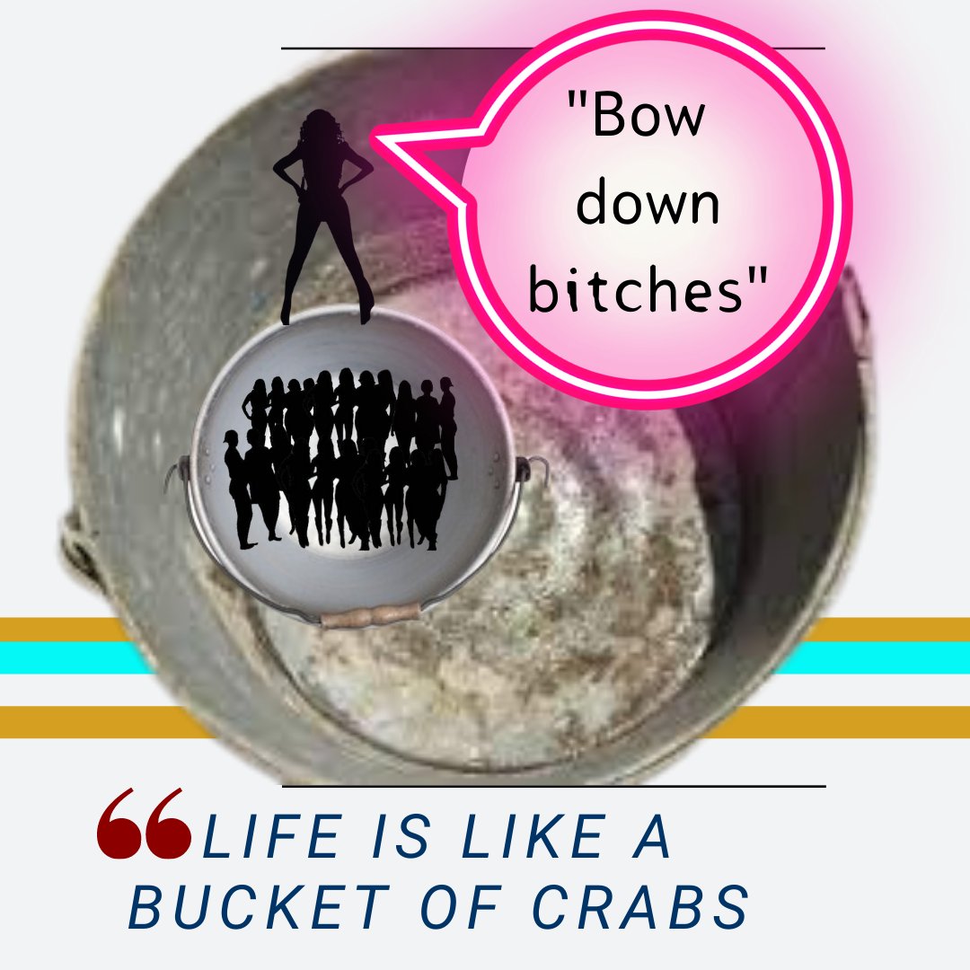 WMSTonline's tweet photo. They say life is like a bucket of crabs. For women, life is like a bucket of crabs where the patriarchy are the fishermen, and the layers of buckets are many, some buckets have lids, and some are periodically chucked out like trash.
#misogyny #crabbucket #beyoncefeminism https://t.co/c0n4eE4EiK