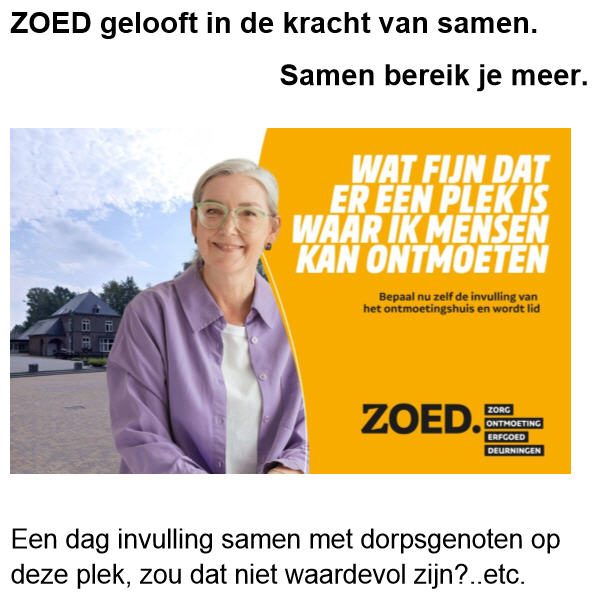 Dag 2: nieuws van ZOED
Begin september heb je in de Nieuwsbrief kunnen lezen over de toekomst van kerk, pastorie en pastorietuin en hoe de nieuwe vereniging Zorg Ontmoeting Erfgoed Deurningen (ZOED) werkt aan deze plannen. 
Lees hier verder...
deurningen.nl/dag-2-nieuws-v…
#Deurningen
