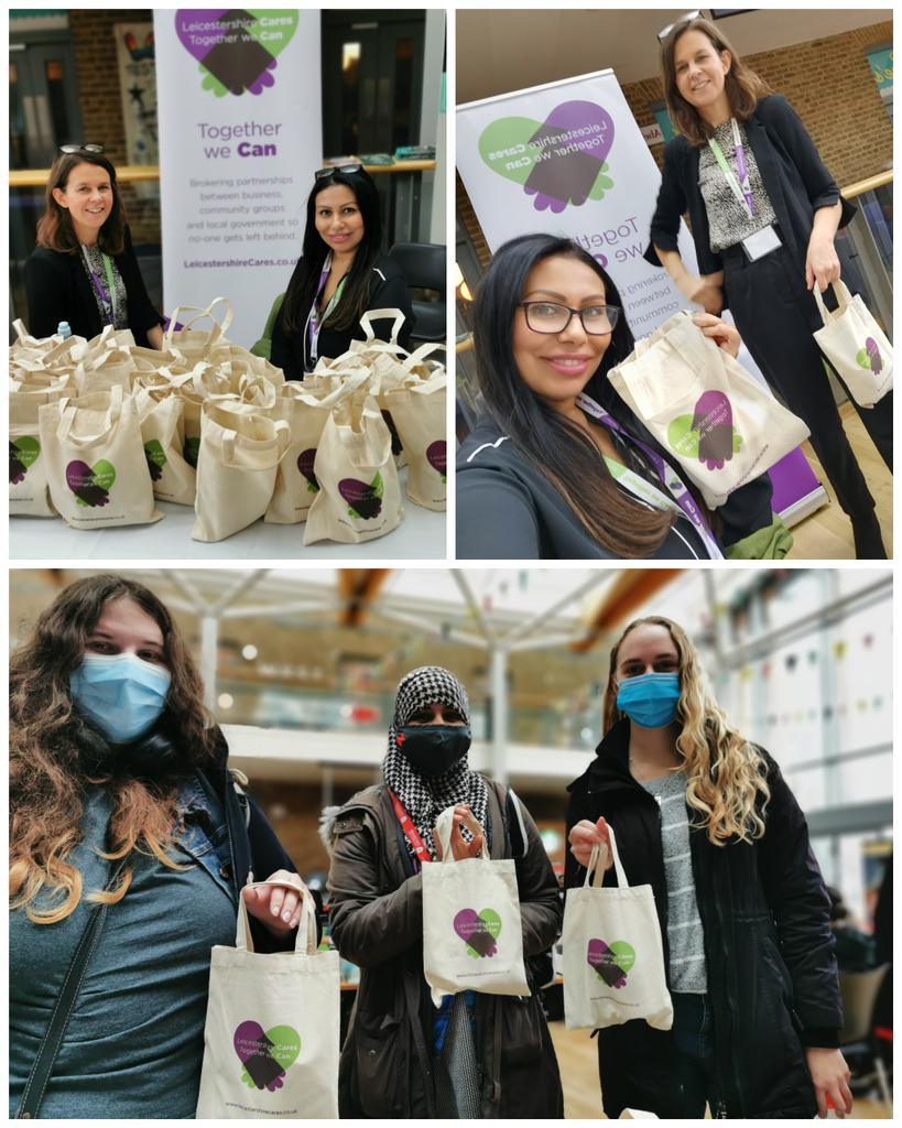 LeicsCares's tweet photo. The Education Team and the Community Development Team @LeicsCares sharing the fantastic work we do at University Of Leicester today to the staff and students.#TogetherWeCan #TogetherWeAreStronger #ParthershipWorking https://t.co/bmTWPdcm2a