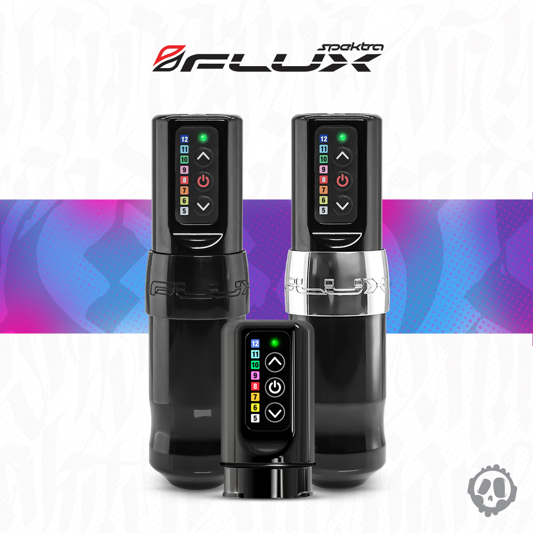 KillerInkTattoo's tweet photo. The Spektra Flux is a #wireless #tattoomachine from the team behind @fkirons &amp; features a detachable, interchangeable battery known as a PowerBolt. https://t.co/sjJKBtbpRU

#killerinktattoo #killerink #tattoo #tattoos #tattooartist #wirelesstattoomachine #wirelesstattooing https://t.co/O5LsTFcNBg