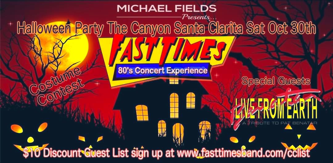 LFEtribute's tweet photo. This Saturday 10/30! @LFEtribute joins @@fasttimesband at @CanyonSanta 7:30p. Sign up $10 Guest List! See u there! 🔥
#patbenatartribute #livefromearth
#fasttimesband #canyonsantaclarita https://t.co/N5lQOv1Urk