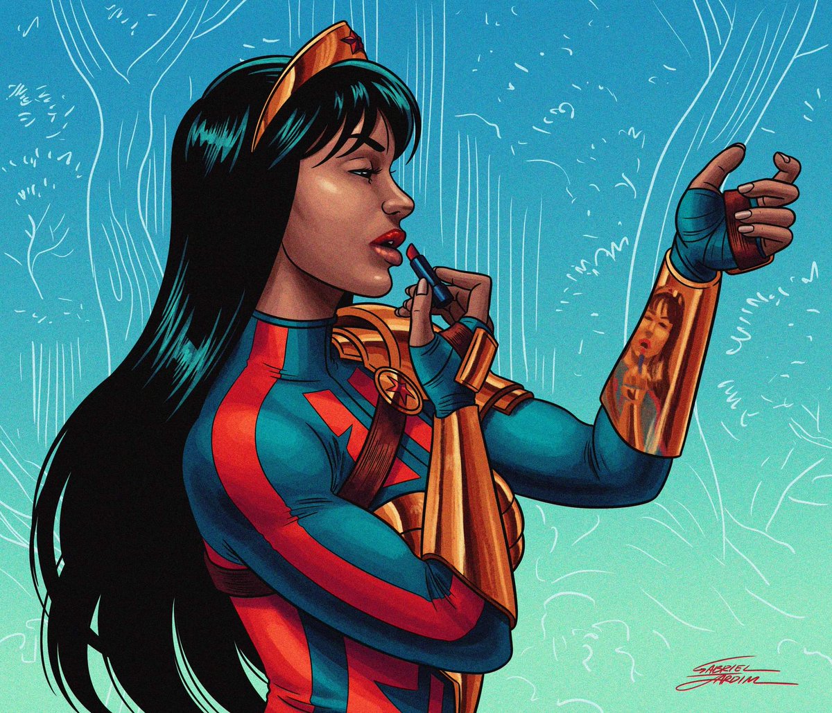 ogabrieljardim's tweet photo. Yara Flor 🌸
A Mulher Maravilha brasileira 

#digitalpainting #digitalart #dccomics #wonderwoman https://t.co/LzrTfr8zrg