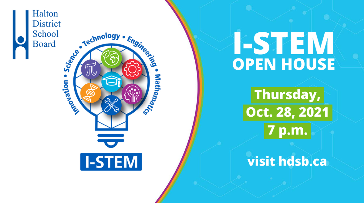 I-STEM (<a href="/ISTEM_HDSB/">I-STEM at HDSB</a>) will be offered at Elsie MacGill SS in #MiltonON and Aldershot HS in #BurlON in Fall 2022. Learn about this innovative program for secondary students in #HaltonON and beyond at an Open House on Thursday, Oct. 28 at 7 p.m.

Learn more: bit.ly/ISTEMhdsb