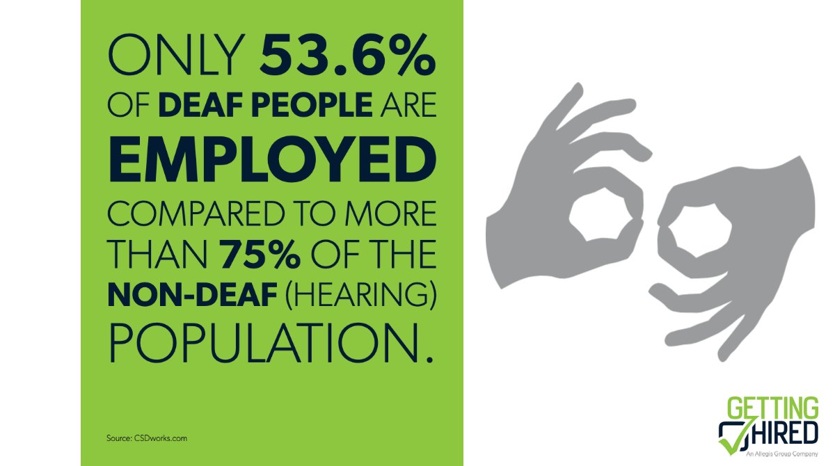 gettinghired's tweet photo. Due to common communication barriers, #Deaf and #HoH employees often feel disengaged. Commit to educating yourself this #NDEAM with this guide via @ThisIsCSD:
https://t.co/TtpeAFYeXK #CSDWorks #HireDeaf #DisabilityFacts https://t.co/Qi6ILi3qsI