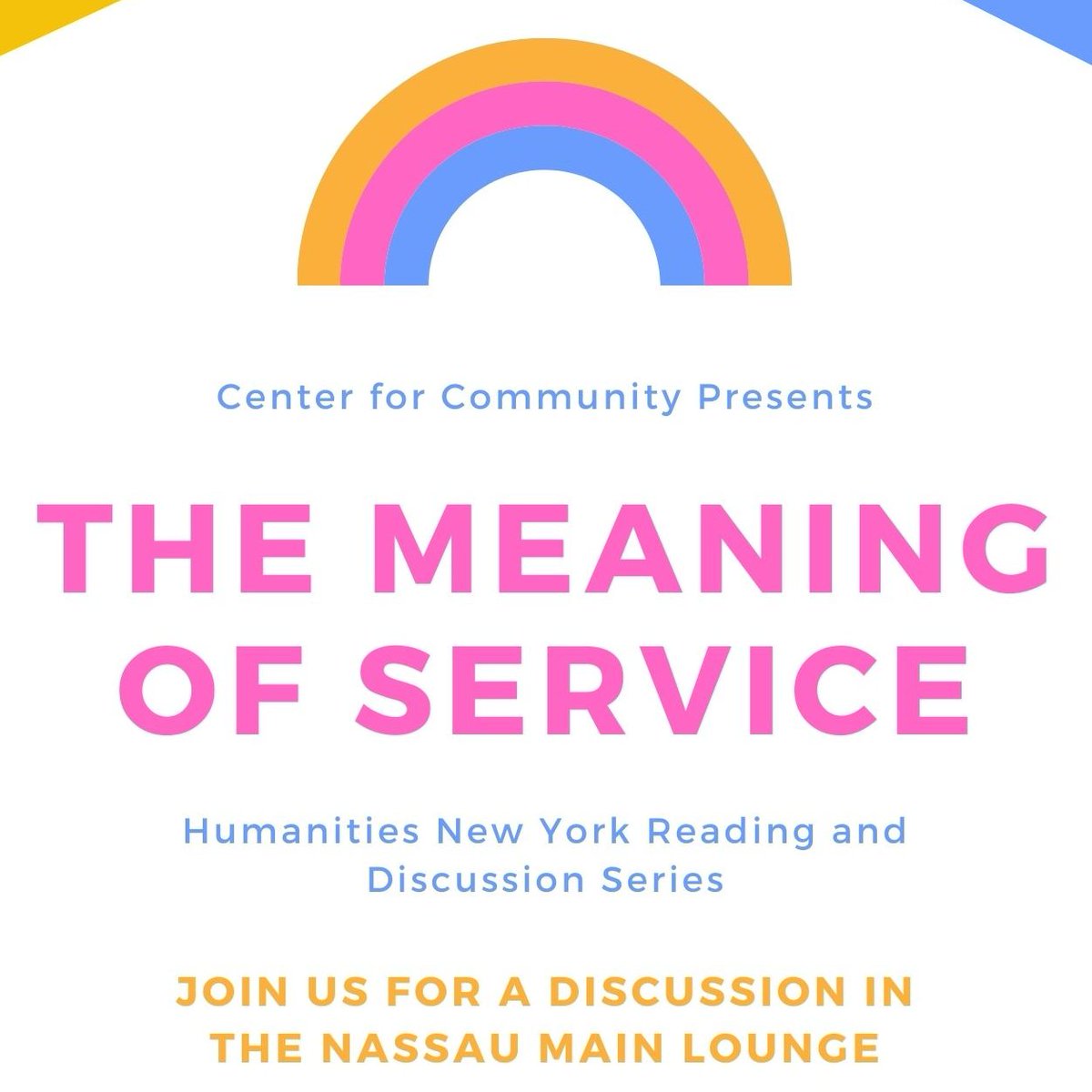 GeneseoVC's tweet image. Meaning of Service next week in Nassau! Nov. 2nd 6:30- 7:30. Come Join!