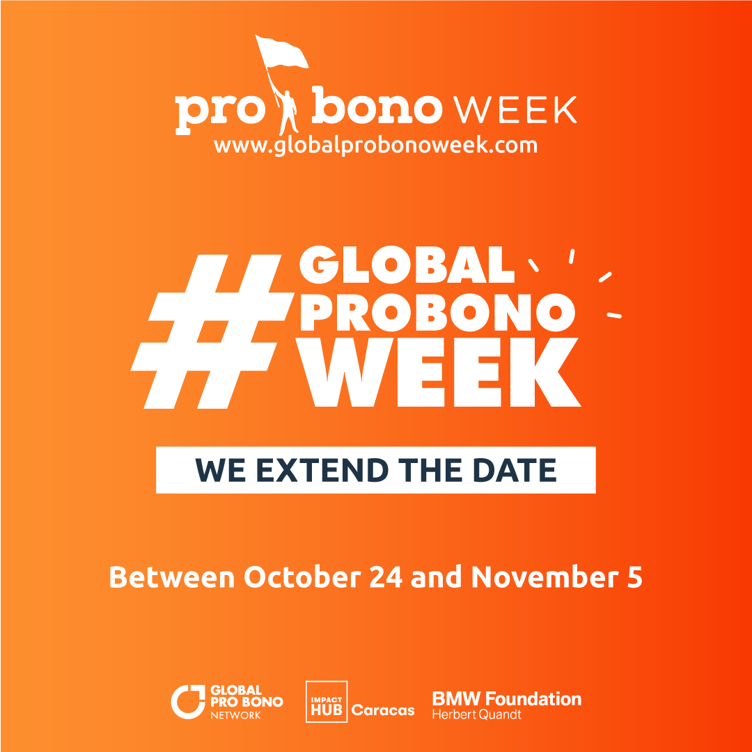 Sit down and get ready for the news...👀

The #GlobalProBonoWeek really came dressed to kill, and we're having such a good time that we believe that the party deserves to go on a little longer... so we'll be celebrating #ProBono until #November5🤩🎉🎉🎉

Don't miss it!🚀😱