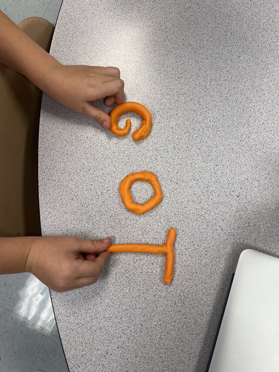 Our Kindergarteners have been working on equations and tapping out/writing CVC words!