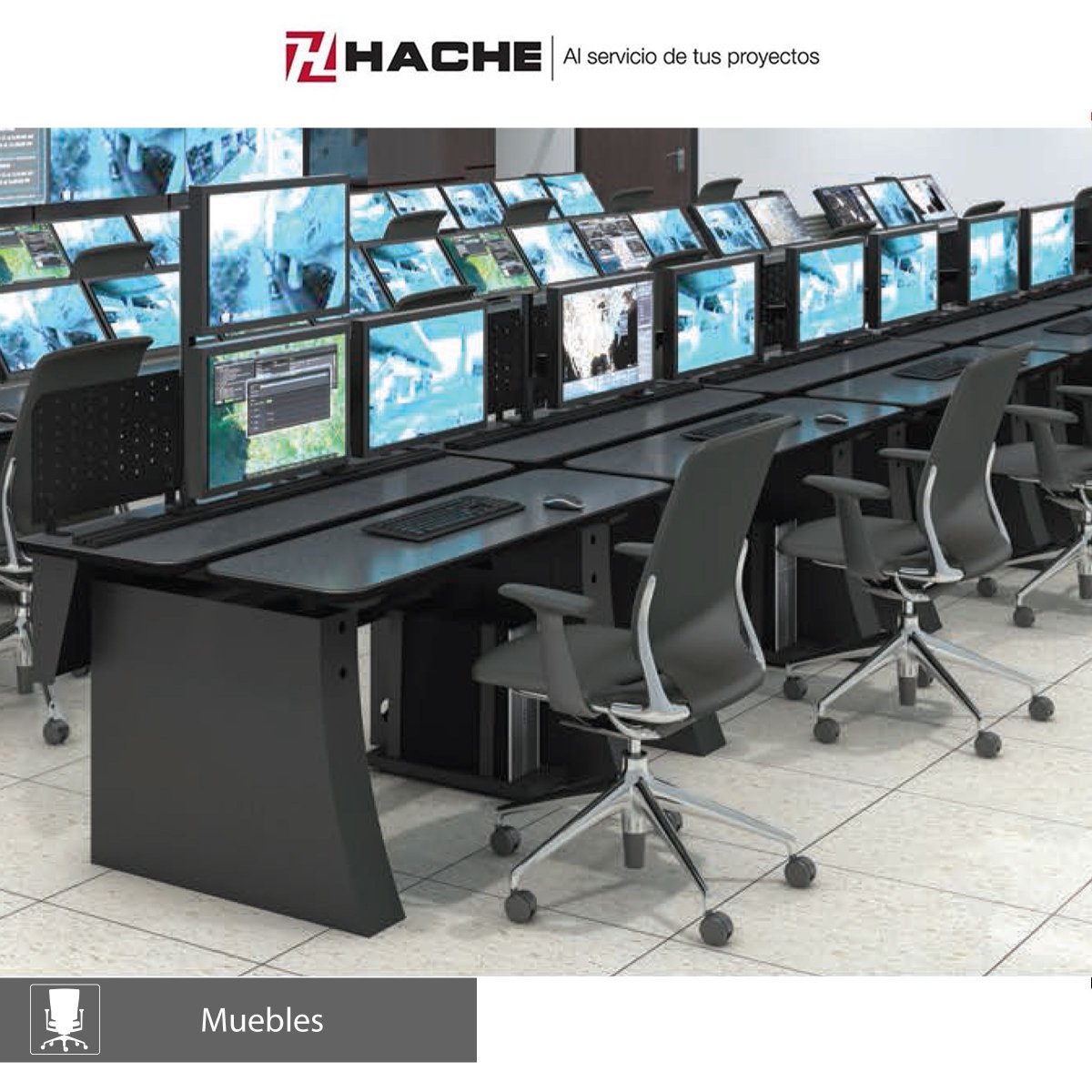 Hache_Cia's tweet photo. Nuestras consolas brindan a sus operadores la libertad de movimiento, mayor comodidad y mejoran el desempeño en el trabajo en las salas de control. Con diseño elegante, modular y minimalista. https://t.co/7qcEzuHePk