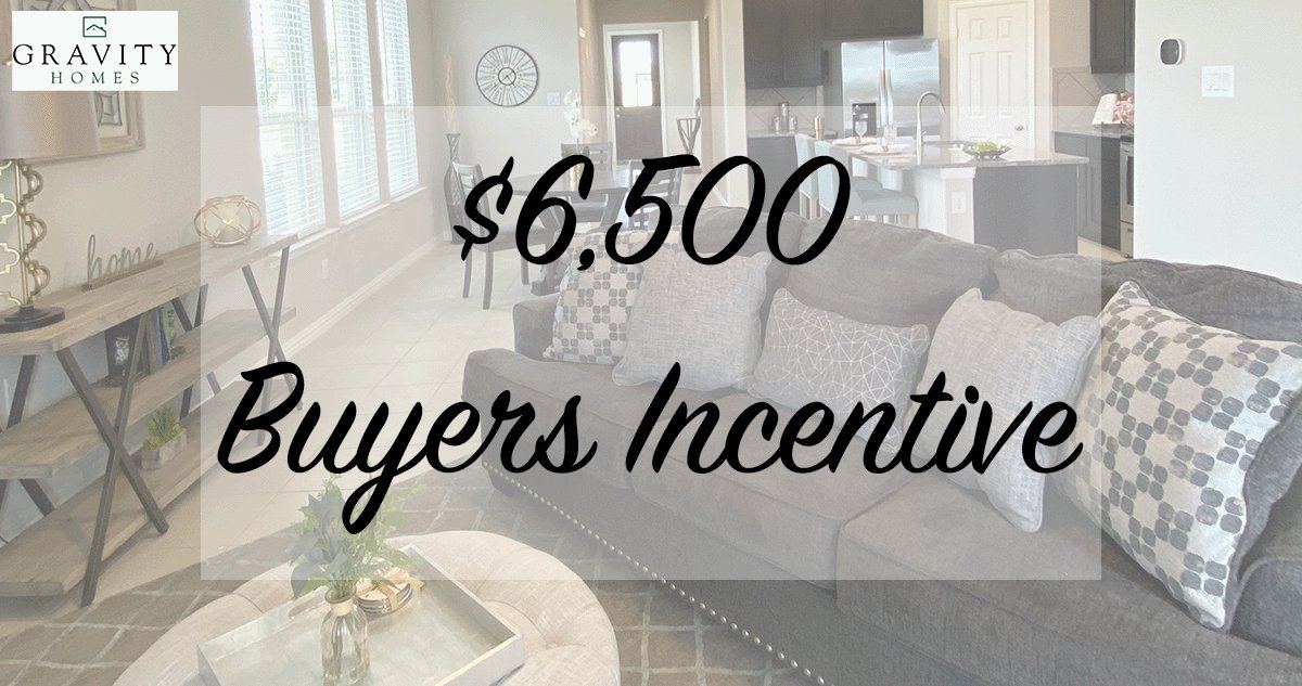 gravityhomestx's tweet photo. Up to $6,500 Home Buyer Incentive this Week Only!
10+ available inventory homes at our DeBerry Reserve Community!
Contract must be signed and submitted  by deadline: Sunday, October 31st.

Call for more details:
Taylor Minty
(214) 980-8600
info@GravityHomes.com

#GravityHomes https://t.co/pZlmOaZntZ