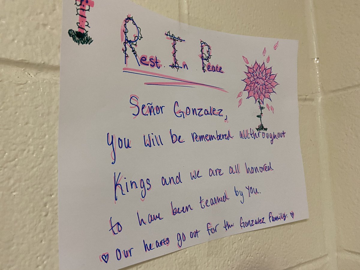 karinjohnson's tweet photo. Difficult day for members of the @Kings_Schools community as they said goodbye to beloved Spanish teacher of 32 yrs, Jorge Gonzalez. He was so much more than a teacher. He was a friend, an advocate, a husband &amp; father. I’ll share how students &amp; staff are remembering him @ 6 @wlwt https://t.co/nxY4wzTzDV