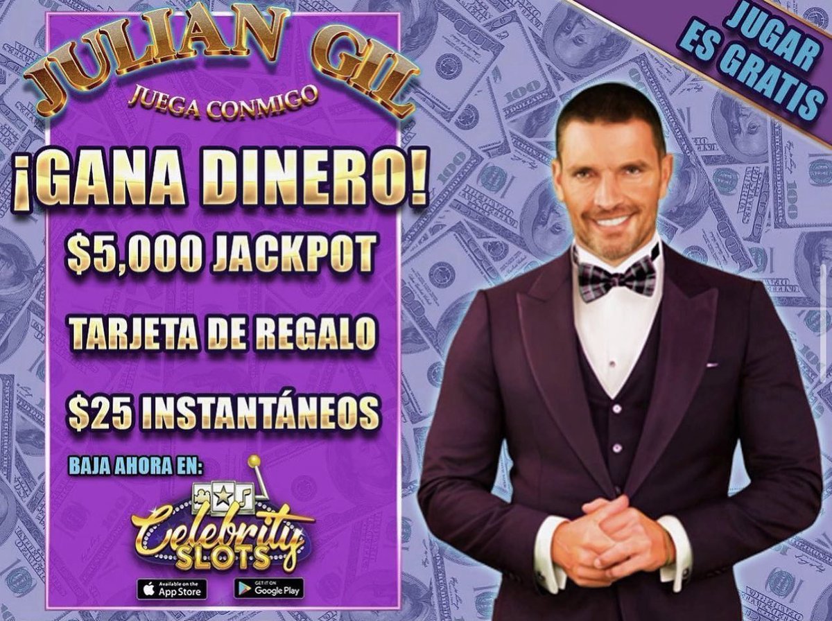 💵 Juega “Juega Conmigo” de Julián Gil en Celebrity Slots para la oportunidad de ganar $5,000.
🤑 Juega Ya: link.celebrityslots.com/1/juliangil

#celebrityslots #juliangil #descargaahora #gratis #libredecosto #ganapremios #conoceajulianenpersona #casino #maguintas #ganar #mobilecasino