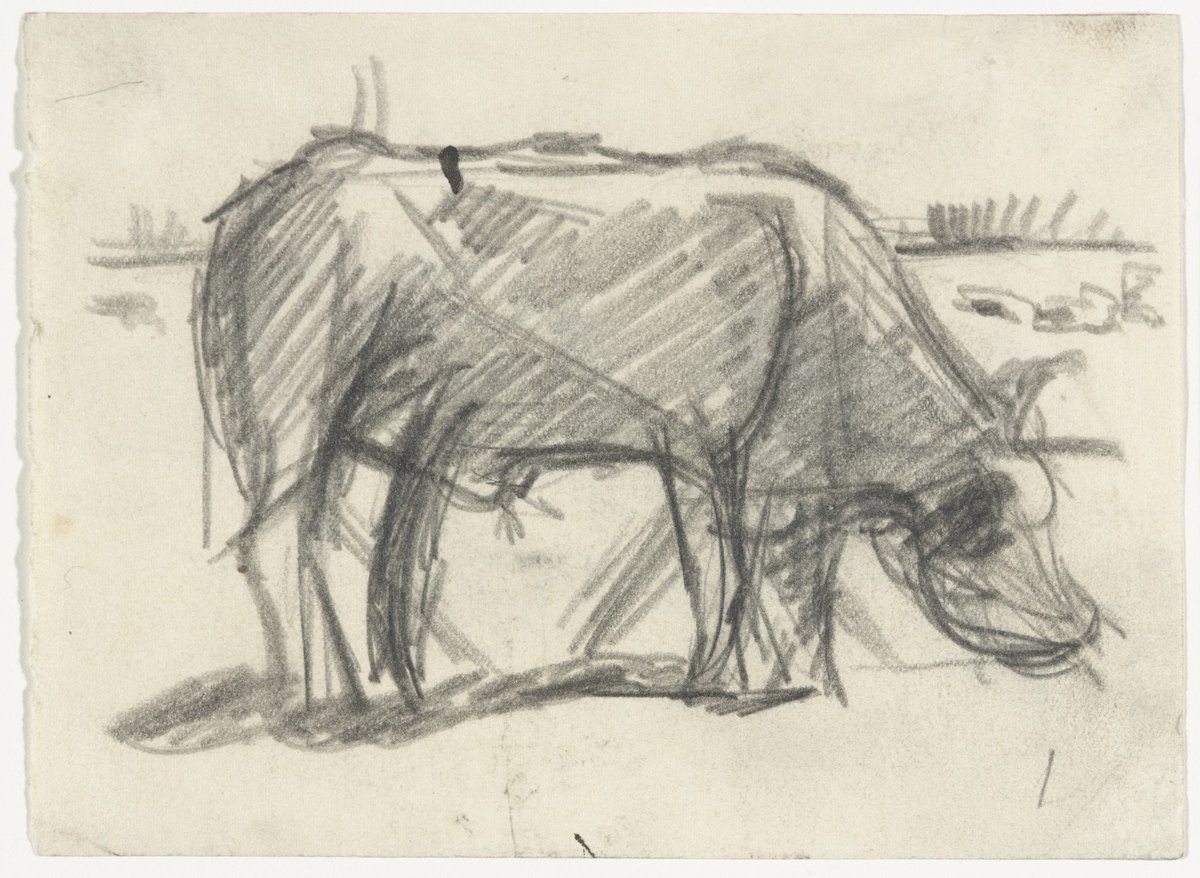 hemmeh_h's tweet photo. Un día Theo Van Doesburg vio una vaca y se dijo, voy a dibujarla https://t.co/DM2srrh605