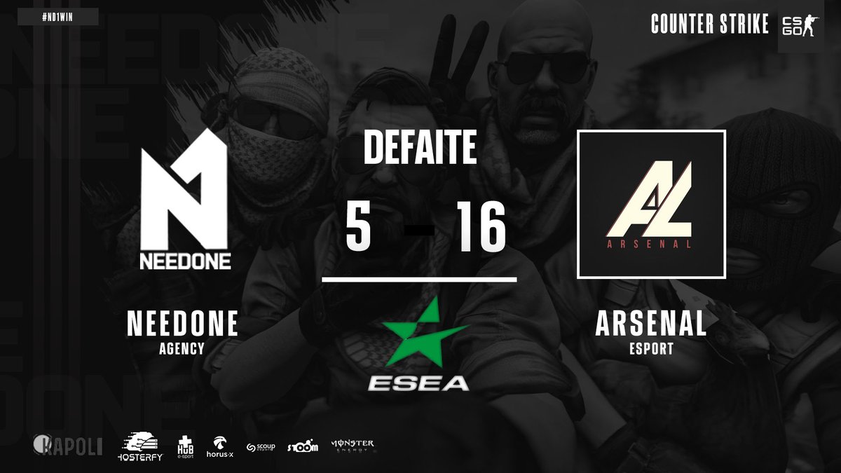 NeedONE_ND1's tweet image. #Results 

Our #TeamCSGO lost the third match against @ArsenaleSport 🇺🇦 in @ESEA open
 
We are currently in 0-3, so it’s not over we believe in you and we’re behind you, go guys 👊

GGWp @ArsenaleSport 🇺🇦 and GL for the rest of the competition 👊