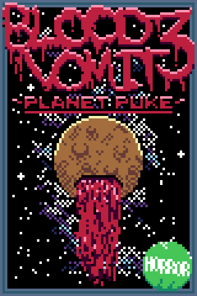 BeelzebubLives's tweet photo. Here's all four VHS covers for Blood Vomit, my direct-to-video gorefest anthology. Done for #Pixelween2021 https://t.co/CMdyaUHymG