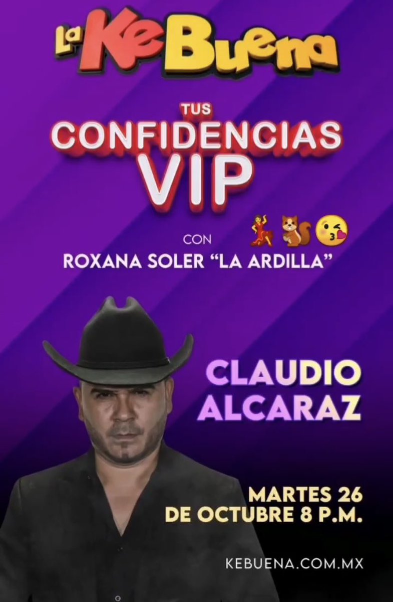 MiguelTorres133's tweet photo. ES HOY !!! #ConfesionesVIP @ClaudioAlcaraz @roxanasolerardilla @soyelpollolopez @kebuena @enriquelamasch @GRUPOGOLLAZ @TeamAlcarazOF https://t.co/z3SFwnSxy7