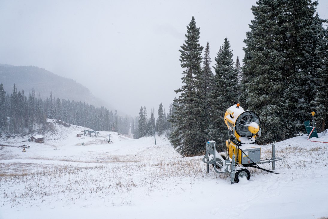 skipurg's tweet photo. Snow guns at the ready!

A little bit of fresh snow from today’s storm has us itching for more. Let’s hope that the temps start to drop in the mountains so that we can turn these bad boys on ❄️

📷: 10/26 https://t.co/yLY74N2oO1