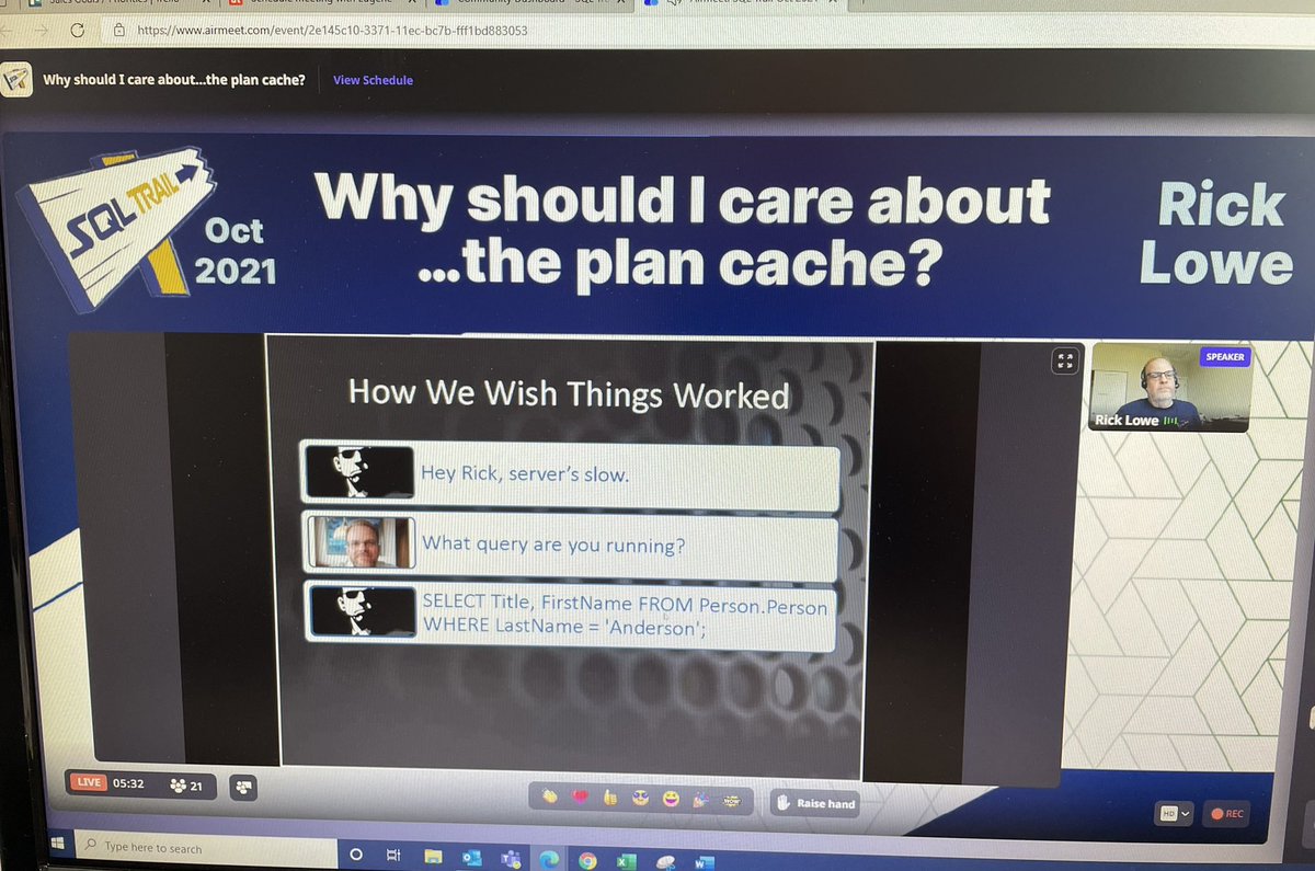 Bill_Lund's tweet image. It is great to learn from Rick @DataFLowe in the first session of SQL Trail! #SQLTrail #SQL @Rob_Wagoner @Mariano_Kovo @lucashfernandez @CarlosLChacon @sqldatapartners