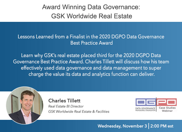 In our next free webinar, Charles Tillett will discuss how his team effectively used data governance and data management to super charge the value its data and analytics function can deliver ow.ly/wp1Q30rW9XT Nov 3 at 2:00pm Eastern #datagovernance #webinar