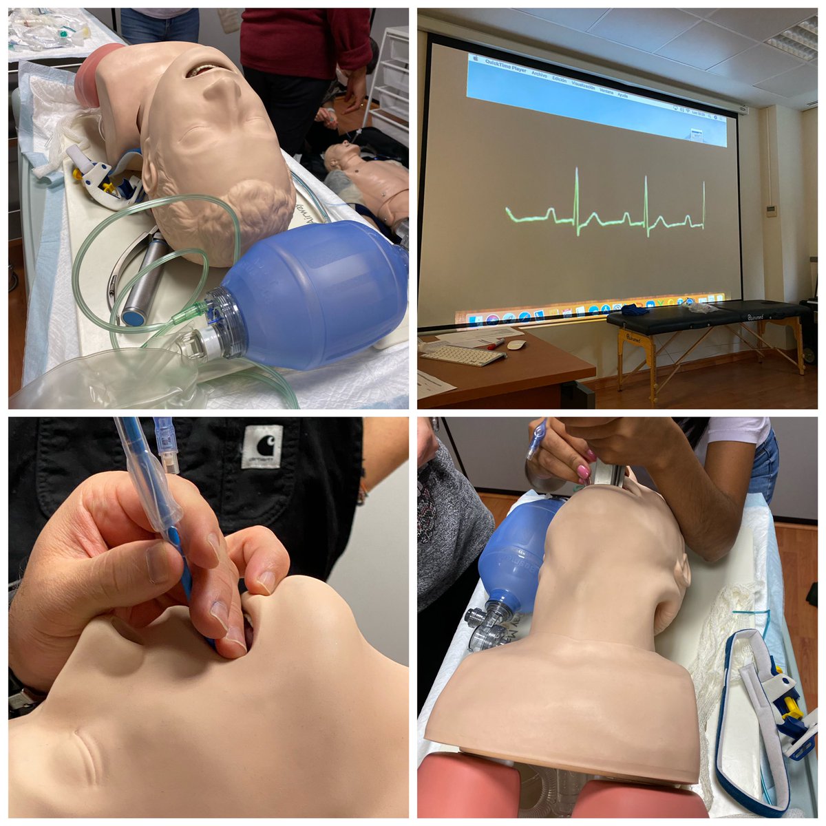 DazHerrero's tweet photo. 2 días intensos en la 2a edición de nuestro curso SVA en el #MMUEC de @TASSICA_ -@USPCEU. Cuando la docencia es una pasión, se nota, y si la implicación del alumno es excelente, sale lo mejor de todos. #especialidadMUE 
#docencia #FormacionRCP #SVAadulto https://t.co/nvhl9puzfF