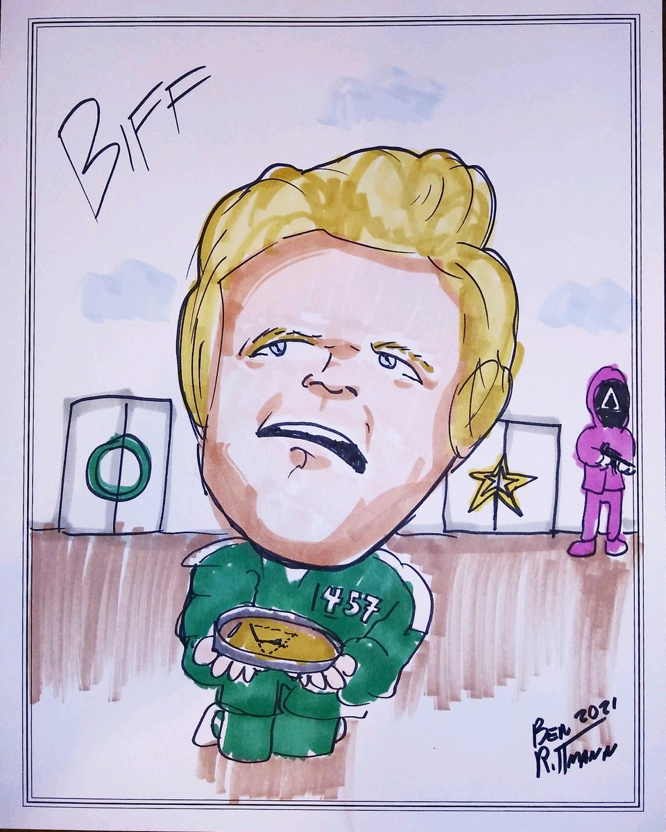 chenbaiwan's tweet photo. #bifftannen in #SquidGame - #caricature sample https://t.co/BLJeNcTIus
