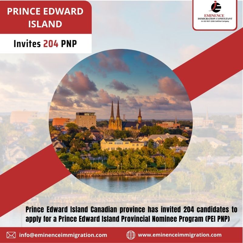 Canadian Province Prince Edward Island has issued 204 invitations in its latest all streams draw held in October 2021.

Talk to our expert counselors ☎: +91-9515141683
#CanadaPR #CanadaImmigration #ExpressEntry #ITA #ProvincialNominationProgram #PNP #ProvincePrinceEdward #PEI