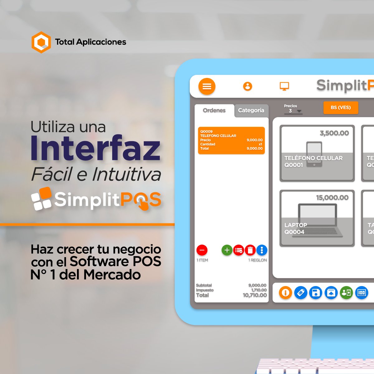 TotalAplicacion's tweet photo. Una interfaz simple e intuitiva le permitirá desplegar fácilmente nuevos empleados y cerrar rápidamente el proceso de venta de tu negocio
Solicítalo ya #SimplitPOS
https://t.co/5uSjhh2kPb
100% Integrado con #Saint
#softwarepos #pointofsale https://t.co/I0Zqb6ak7k