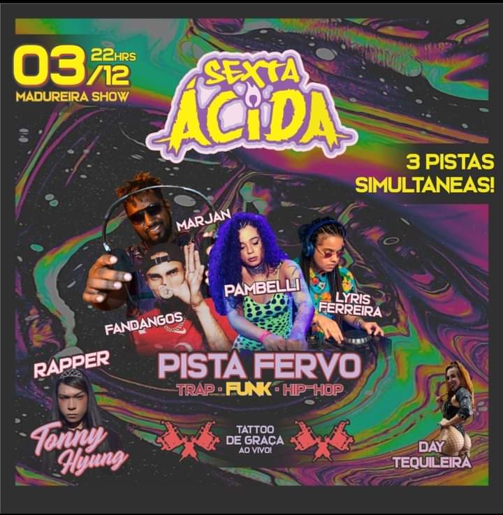 acida_mult's tweet image. Pista Fervo: tequileira, chuva de champagne, funk, hiphop, tattoo ao vivo, e os caralho a 4!

Confirma presença no evento!
fb.me/e/1Q7atM6hV

Segue nós: Instagram.com/sextaacida