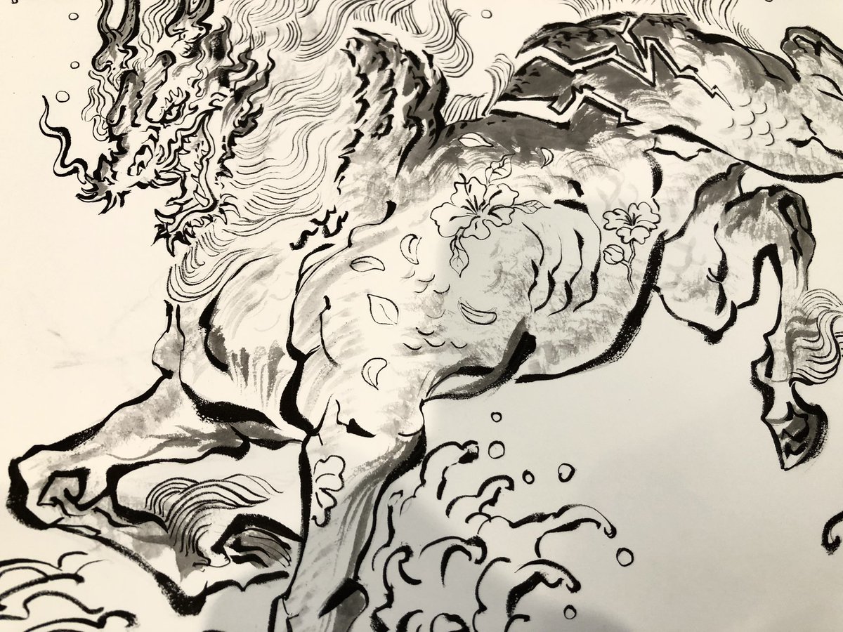 water qilin 💧
11x14" sumi ink 