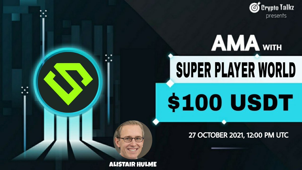 CryptoTalkzInfo's tweet photo. Crypto Talkz will host AMA with Superplayer World on 27th October 2021 at 12 PM UTC

💰Rewards Pool : $100 USDT

🏠Venue : https://t.co/lzUOspydA2

Rules:
1⃣ Follow @CryptoTalkzInfo &amp; @SuperplayerW
2⃣ Like &amp; Retweet
3⃣ Comment Questions &amp; Tag 3 Friends (max 3 questions) https://t.co/OK7mrw0iiK