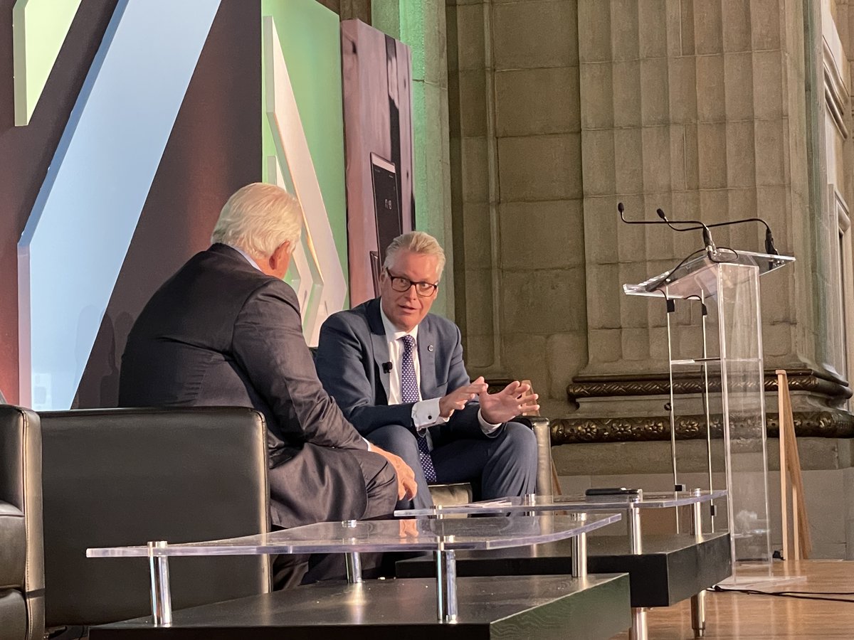 USTravel's tweet photo. During #FOTM21’s Luncheon Fireside Chat, @Delta CEO Ed Bastian comments on the critical return of business travel: "At @Delta, we now have 50% of our business travel back." #LetsMeetThere https://t.co/5zEx8PTHPM