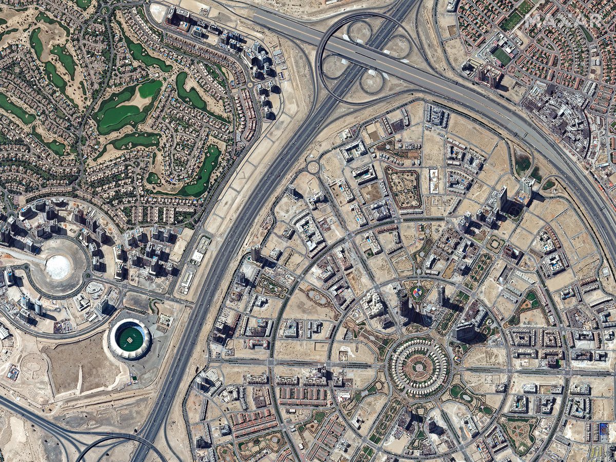 vantortech's tweet photo. See the #Dubai International Stadium in full 15cm #HD. This #stadium is one of the dedicated venues for the 2021 ICC Men’s T20 World Cup and is part of the Dubai Sports City. #T20WorldCup #SatelliteImagery https://t.co/LpPuHg33yO
