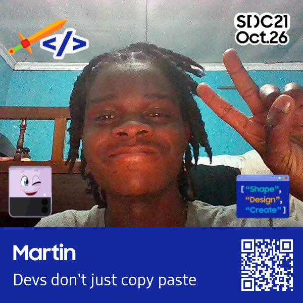 martinoywa's tweet photo. I just made my own photo profile for #SDC21 with #mySDCstack! Check it out : https://t.co/GITP00kXGO
#mySDCstack #SDC21 #Samsung #TheValiantChampion https://t.co/55UyrPFJqn