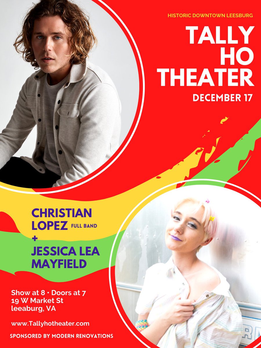 So excited to come home for this show. Join us Dec. 17th in Leesburg, VA at <a href="/TallyHoTheater/">Tally Ho Theater</a>! Tickets: bit.ly/3zVXFfk