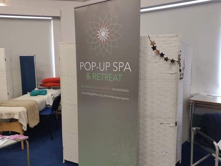 CommunityPopUps's tweet photo. We'll also be creating our #PopUpSpa at both of these events with range of holistic therapy taster treatments on offer - helping people prioritise their wellbeing in addition to their personal development &amp; future work goals https://t.co/GgEBuHWx9K