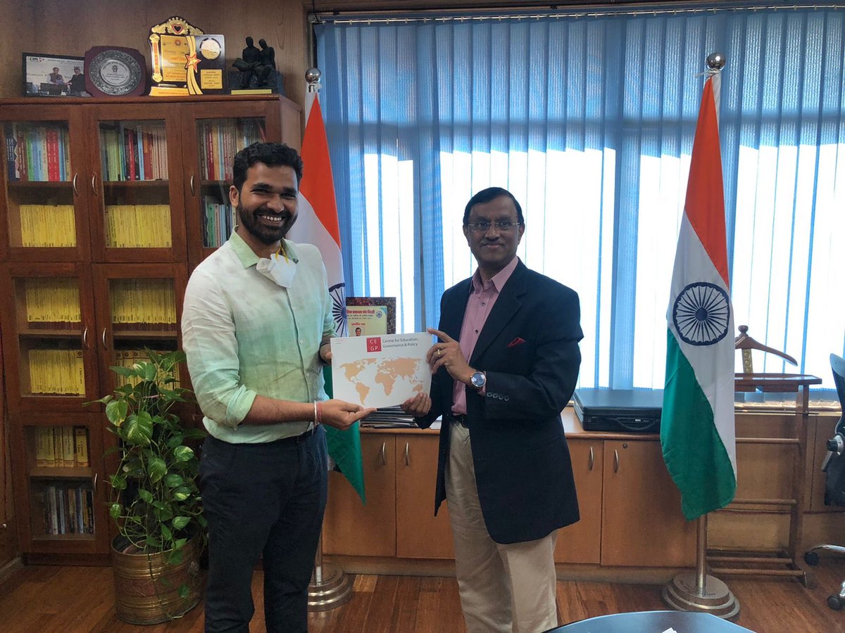 navnirmiti's tweet photo. Met Kailas Gite who introduced ’Centre for Education Governance and Policy (CEGP)’,a youth led organisation that  aims to support government/Corporates/Individuals in planning,implementing, monitoring and analysing policies,schemes and projects/missions.A very novel timely idea. https://t.co/KvVZzn06J9