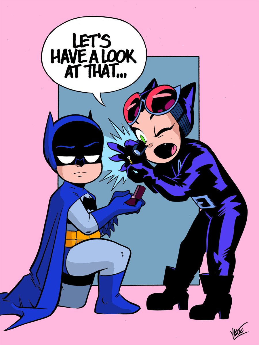 Clois and #BatCat by Yale Stewart. #Superman #LoisLane #Batman #Catwoman  #SuperPowerCouples #DCComics, image size:900x1200
