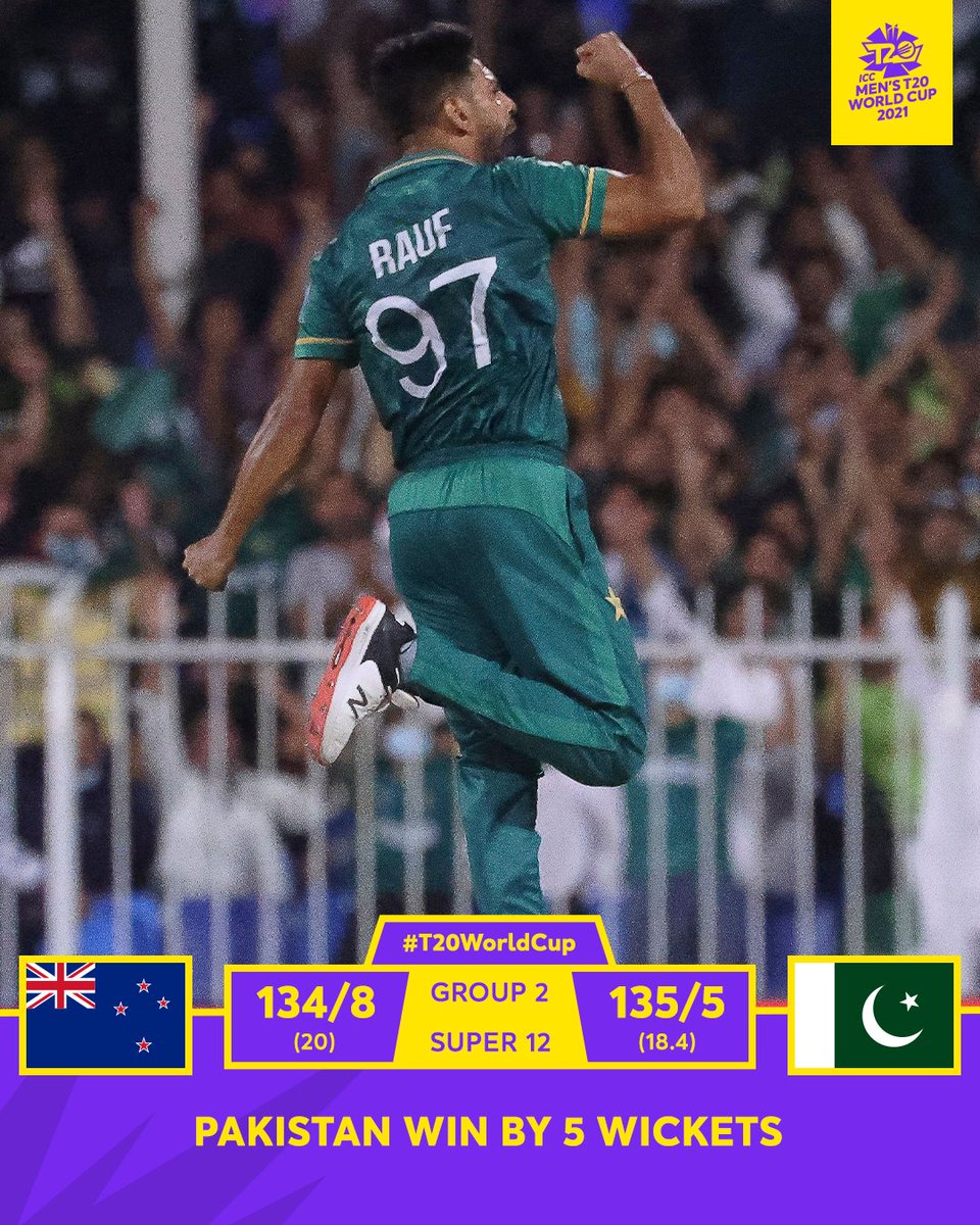 Pakistan's blazing run continues 🔥

#T20WorldCup | #PAKvNZ | bit.ly/3Bh4kAF